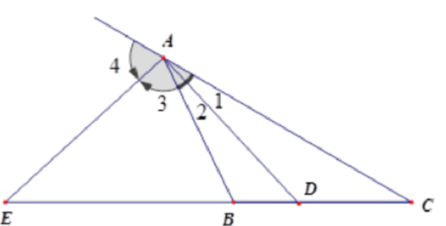 Hình 4: Góc ở vị trí đặc biệt - tia phân giác của một góc có tính chất tỉ lệ về cạnh Hình 4: Góc ở vị trí đặc biệt - tia phân giác của một góc có tính chất tỉ lệ về cạnh